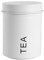 Harbour Housewares Round Metal Tea Storage Canister - Matte White - Pack of 1 - Retro Kitchen Storage Loose Tea Caddy Preserve Food Tin Bin Container Jars Airtight Lid