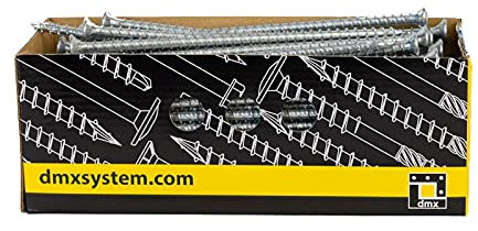 DMX - Konstruktionsschrauben Holzschrauben Spanplattenschrauben Tischlerschrauben mit Senkkopf Torxkopf gehärteter Kohlenstoffstahl TORX Vollgewinde 8mm - CPS - 50 Stck. - 8x180 (50 St./Verp.)