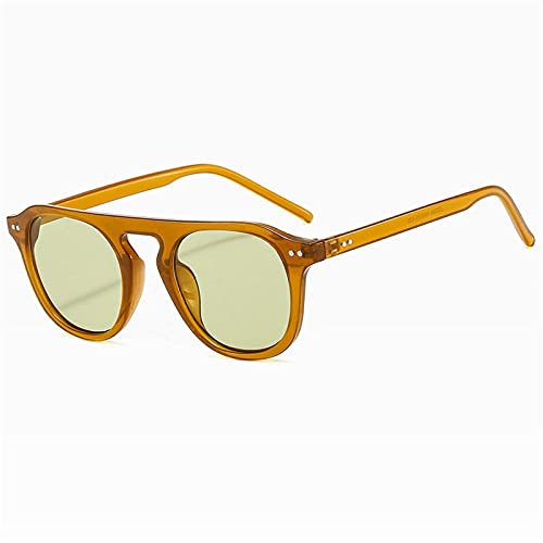 WQZYY&ASDCD Sonnenbrille Herren Damen Mode Frauen Shades Frauen Quadrat Brillen Männer Sonnenbrille-Orange