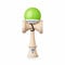 KROM Kendama POP LOL Lindgrün - aus zertifiziertem Buchenholz - Hohe Holzqualität - Für Anfänger und Profis - Pack : Ersatzschnur + Stickers