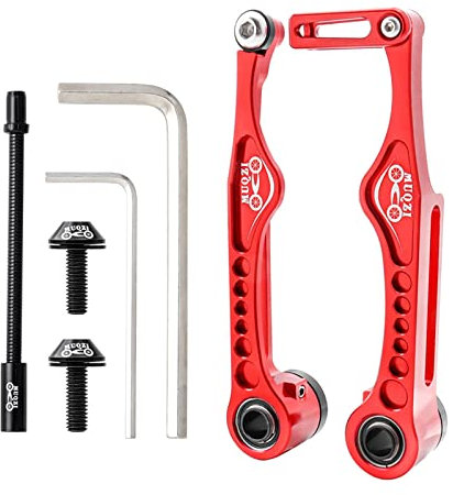 Sharplace Fahrrad MTB Mountainbike BMX Linear Pull V Bremssattel Set Bremsbeläge Bremse MTB Hydraulische Bremsen Cantilever, rot 126x60,8mm