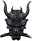 zalati Japanischer Samurai-Aufkleber, Geisterzähne Krieger, Aufkleber, Mode, 3D-Metall, japanischer Geist, Metall, Autoaufkleber, Karosseriekratzer, für Auto, Motorrad, Logo-Dekoration, Schwarz