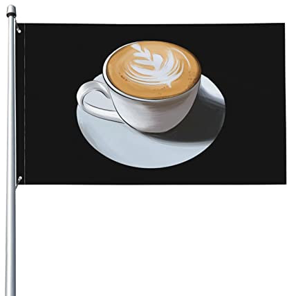 White Coffee Flag 3x5 Feet Outdoor Patio Garden Rasen Willkommen Dekoration Banner Indoor Home Party Banner