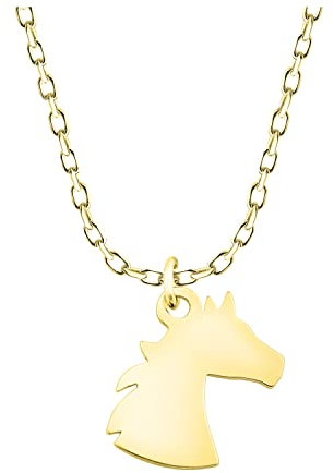 Sofia Milani - Damen Halskette 925 Silber - vergoldet/golden - Pferd Anhänger - N0621
