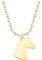 Sofia Milani - Damen Halskette 925 Silber - vergoldet/golden - Pferd Anhänger - N0621