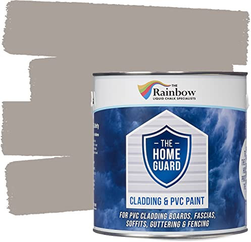 Rainbow Chalk Markers UPVC Plastic Paint - 5L Biscuit | Non-Toxic & Water-Based Exterior uPVC Paint for Plastic Cladding, Facia Boards, Window Frames & Doors | Quick Drying & Satin Finish
