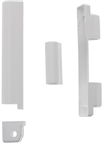 Siegenia Aubi Lot de 4 cache-charnières en PVC pour fenêtres en plastique avec spray d'entretien ToniTec Blanc