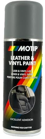 Bombe de peinture - Pour cuir, vinyles et simili cuir - Gris - MoTip - Leather Paint