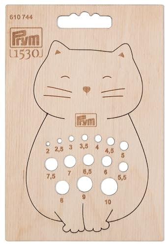 Prym 610744 Nadelmaß, natur, 15 Messlöcher Ø 2-10 mm