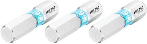 HAZET Bit - Sechskant6,3 (1/4 Zoll) -Sechskant Profil - 6mm -3-tlg.