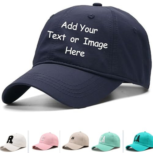 Sombrero/Gorra ajustable de Béisbol bordado personalizado con Su Texto/Logo-Su propio Texto personalizado Sombreros de Papá Regalo, Sombrero personalizado, M