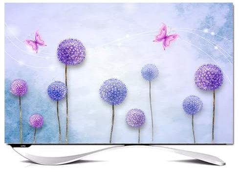 VUT 32-80 Inches Indoor Universal TV Cover, Painting Pattern Television Cloth Modern Art Wall-Mounted Dustproof Screen Protector (Size:55in(130x80cm),Color:A)