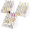 Lifewit 3 Stücke 30.5 cm Donut Cupcake Ständer Dessert Muffin, Buffet Zubehör Lebensmittel Display Rack, Acryl Vitrine für Geburtstagsfeier/Freund Party/Hochzeitsfeier/Küchen Organizer, 4-Stufiger
