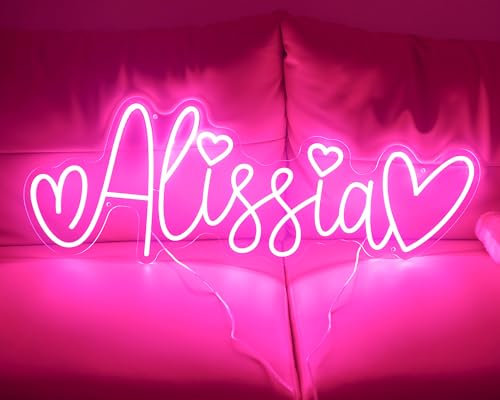 JEMESI Letrero de Neón Personalizado, Neon Signo de Luz LED, Decoración de Pared para Bodas, Comercios, Bares y Fiestas(Opcional40-150cm)