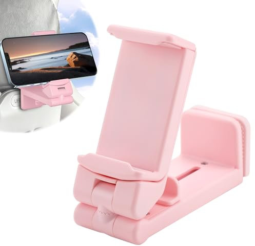Support de Téléphone pour Avion, Gadgets Avion avec Rotation multidirectionnelle à 360°, Support de Téléphone de Voyage Mains Libres, Accessoires de Voyage, Compatible avec iPhone& Autres Smartphones