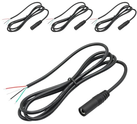 4 cables hembra de 3,5 mm a cable desnudo de extremo abierto 1 M/3 FT, TRRS de 4 pines hembra hembra de audio estéreo, repuesto para auriculares de audio de 3,5 mm, micrófono, etc. Reemplazo y