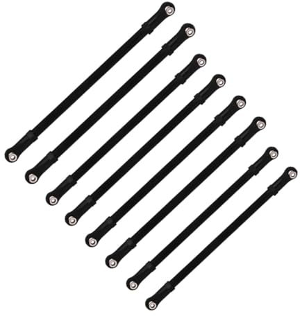 KOMBIUDA Robuste 8-teilige Zugstange Aus Aluminiumlegierung Für 1/10 Spielzeugauto Kompatibel Mit Scx10 90046 90047