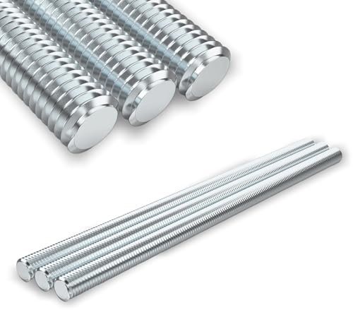 Gewindestange, 5 Stück Vollgewindestangen,M8 x 300 mm Edelstahlstäbe, 304 Edelstahl, Massive Rundstangen für Heimwerker