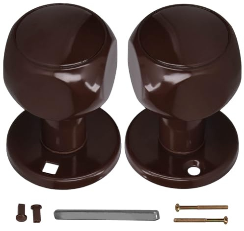 KOTARBAU® Türknauf Drehbar Braun Aluminium Türgriffe Innentüren Drehtürknopf Türknauf Haustür Drehknauf Tür Türbeschlag Knauf Türknauf Außen Türknopf Drehbar Drehknauf Zimmertür Drehknauf Türbeschlag