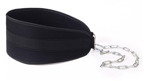 OAJABBGE Sport Dip Gürtel Mit Kettenverdickung des Gewichtshebens Gürtel Fitness Bodybuilding Fitnessgürtel Krafttraining Ausrüstung