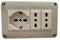 Cassetta Elettrica Pronta all’Uso per interni IP40 – 1 Presa Schuko + 2 Prese Bipasso Universali – Scatola Elettrica da Parete per Garage, Cantina, Interni Coperti, Camper