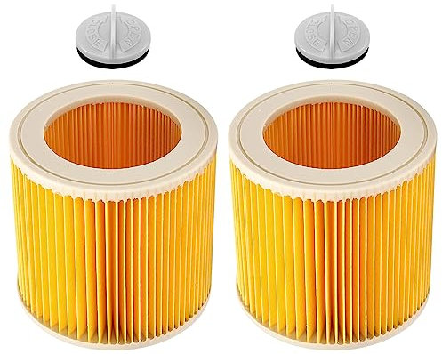 iubfegt Filtre à Cartouche 2 PièCes pour Karcher Aspirateur WD3 Premium WD2 WD3 WD1 MV3 MV2 WD 3 P Kit D'Extension Contre Les PoussièRes Fines