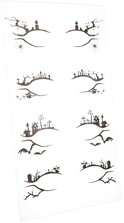 OATIPHO 4 Paare Temporäre Augen Make Up Aufkleber für Halloween Eyeliner Sticker Dekoration für Partys Cosplay und Festivals