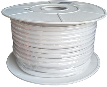 A2ZWORLD Striscia Led 220V AC IP65 Da 50 Metri, Bianco Neutro 4000K, 10W/M 260LED/M 888LM/M, Tagliabile Ogni 5cm, CRI≥85 10X7mm, Angolo 180°, IP65, Tanti Accessori Inclusi