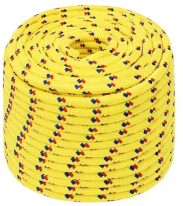 INLIFE Corde de Bateau Jaune 14 mm 50 m Polypropylène