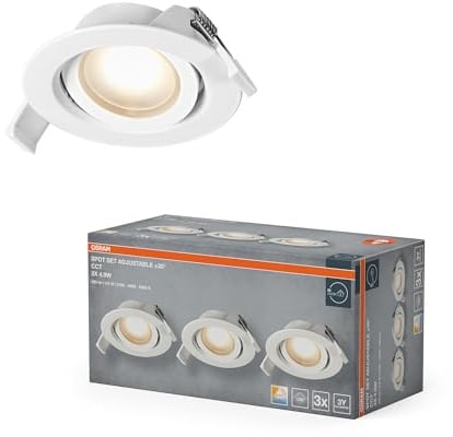 Osram Spot Set LED Einbaustrahler CCT Verstellbar Weiß | Spot Set Recess CCT, Spot lights and ceiling spots, Weiß, 90 mm dia, 25000 h, 3-Pack