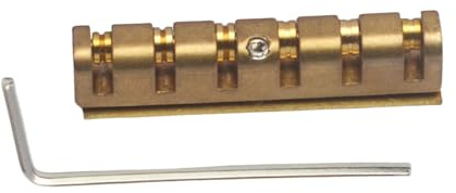 Höhenverstellbare Rollenmutter Ersatz 6 Saiten Gitarre Messing Roller für elektrische oder akustische Gitarren Höhenverstellbare Messingbrücke für elektrische Reparaturteile
