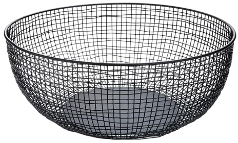 Casablanca Schale Wedding - Metall - Rund - Schwarz Matt -Höhe 11cm x Ø 30cm - Obstschale