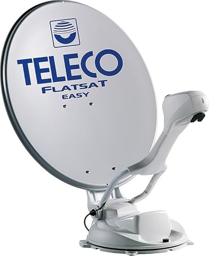 TELECO Automatische Satellitenanlage Easy BT 85 Twin, Parabolantenne, Weiß, 85 cm