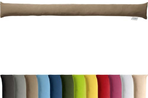 REDBEST Zugluftstopper - Türstopper - Windstopper - Luftzugstopper - Windschutz - für Fenster und Türen Serie Seattle - Premium-Qualität - mit Beschwerung Taupe Größe 90x10 cm