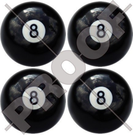 ACHT BALL 8 Billard POOL Snooker 50mm Rundschreiben, Auto & Motorrad Aufkleber, x4 Vinyl Stickers