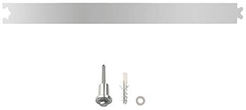 INTERSTEEL - Zwischenschiene Edelstahl gebürstet - Verlängerung für Schiebetüren, Innentüren und Wandschränke- 45 cm