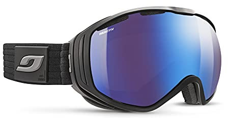 Julbo Titan, Maschera da Sci per Chi Indossa Occhiali da Vista OTG con Display REACTIV fotocromatico e polarizzante Uomo, Nero/Grigio Rubber, XXL