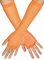 Lange Fingerlose Netzhandschuhe New York | Neon Orange - Fischnetz Damen Armstulpen Zubehör Mottoparty Halloween Karneval Elegant Gloves Theater Festival