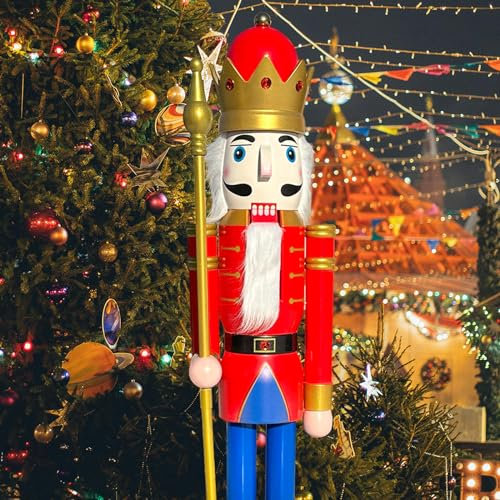 CDL 150 cm Weihnachten Holz Nussknacker König K08