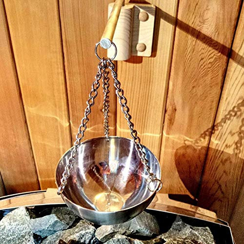 Bol D'arôme De Sauna, Sauna Bowl en Acier Inoxydable Aromathérapie Huile Tasse Sauna & Spa Support D'huile Essentielle Sauna Room Accessoires 120 ML