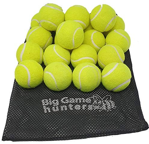 Big Game Hunters Hunde-Tennisball, doppelt stark, unzerstörbar, ideal für Aggressive Kauer, 20 Stück