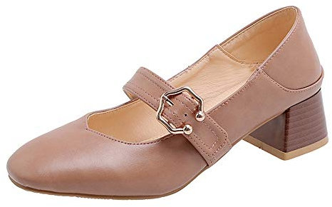 StyliShoes Mary Jane Escarpins à talon classique pour femme - Noir - Rose, 32 EU