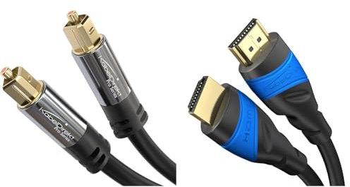 KabelDirekt 15m câble audio numérique optique/câble TOSLINK (TOSLINK vers TOSLINK, câble fibre optique pour home cinéma, PS4, XBOX) PRO Series