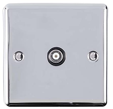 Enhance Decorative TV Polished Chrome Finish With Black Trim