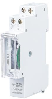 POPP® Electric Temporizador Diario analógico para Montaje en Panel, en Pasos de 24 Horas 15 min, 230 V, MAX. 3500 W. bateria Reserva 100 Horas (Pack 2)