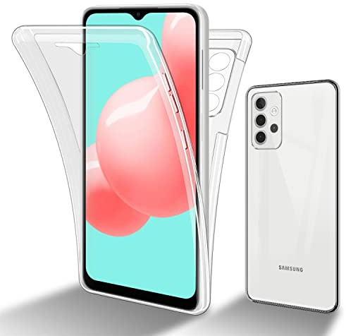 Cadorabo Hülle kompatibel mit Samsung Galaxy A32 4G Schutzhülle TPU Silikon Case 360 Slim Kratzfest Weiche Gummi mit Rundumschutz Case Hülle für Galaxy A32 4G in Transparent