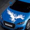 ihreesy Motorhaubenaufkleber,Adler Persönlichkeit Auto 3D Aufkleber Wasserdichte Motorhaube Aufkleber Auto Styling Dekoration Aufkleber, 18cm × 24cm Weiß