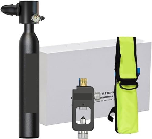 KANBUN Dive Portable Lungs Respirateur d'urgence sous-Marin Portable de 0,5 L, Ensemble Complet de Rechange de Bouteilles de gaz, Fournitures et équipements de plongée, Prise en Charge de 510 à 15
