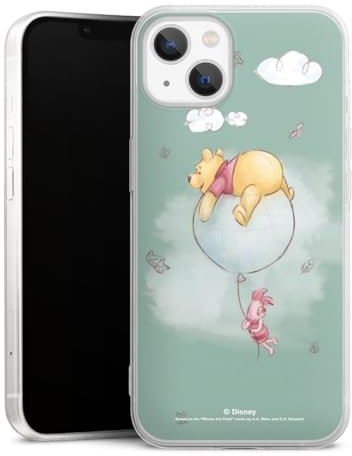 Slim Case extra dünn kompatibel mit Apple iPhone 13 Silikon Handyhülle transparent Hülle Winnie Puuh Disney Bär