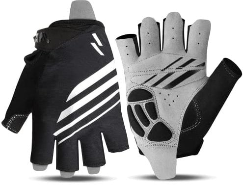 Yobenki Fahrradhandschuhe Herren Damen, Handschuhe Fahrrad, MTB Handschuhe mit Reflektierende Streifen, 5MM SBR Gel Stoßdämpfung, Atmungsaktiv & rutschfeste, Mountainbike Handschuhe